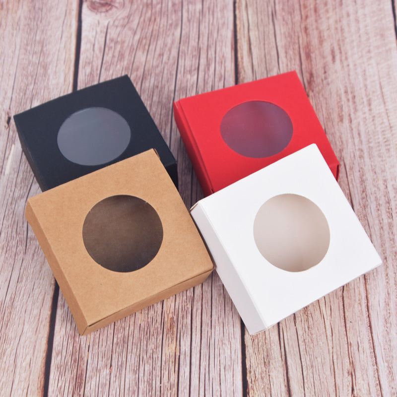 A Handmade soap small pendant packaging box, simple air cushion box, colorful cute jewelry box, sandalwood paper box MOQ: 2000PIECE - Mixbatch