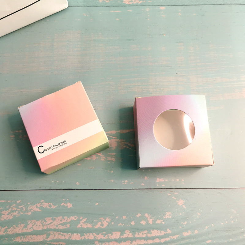 A Handmade soap small pendant packaging box, simple air cushion box, colorful cute jewelry box, sandalwood paper box MOQ: 2000PIECE - Mixbatch