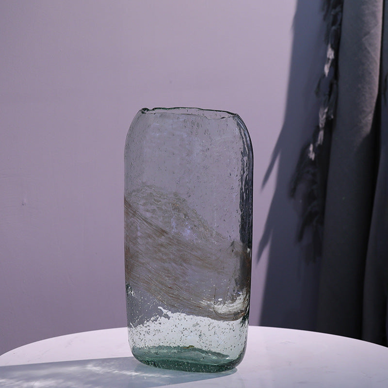 A hydroponic vase fish tank bag vase basket flower arrangement flower pot creative new basket vase