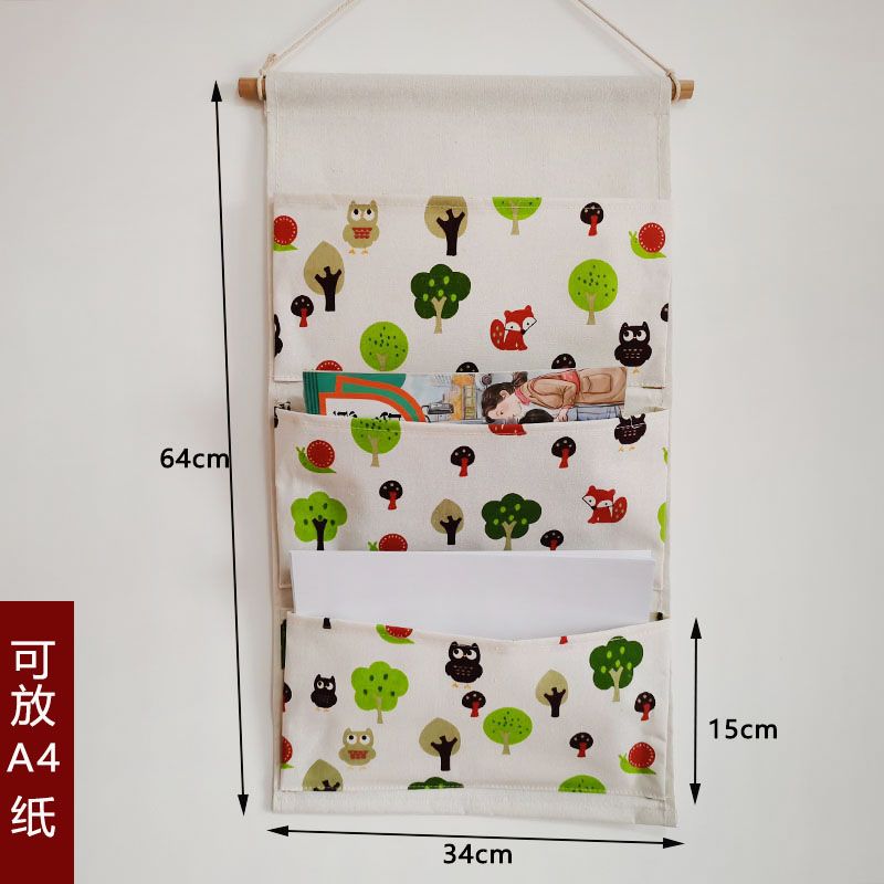 P cotton and linen storage bag