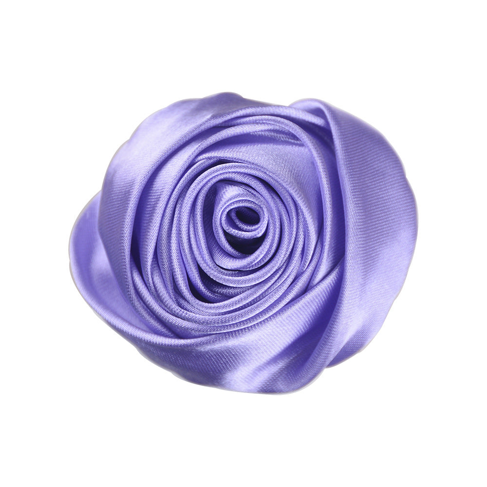 A 5.5cm satin silk cloth rose bud DIY hand bouquet corsage jewelry display case decorative jewelry flower head - Mixbatch