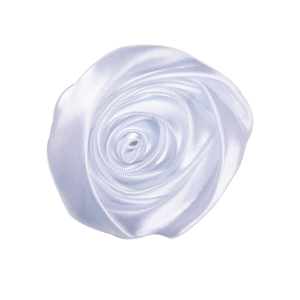 A 5.5cm satin silk cloth rose bud DIY hand bouquet corsage jewelry display case decorative jewelry flower head - Mixbatch