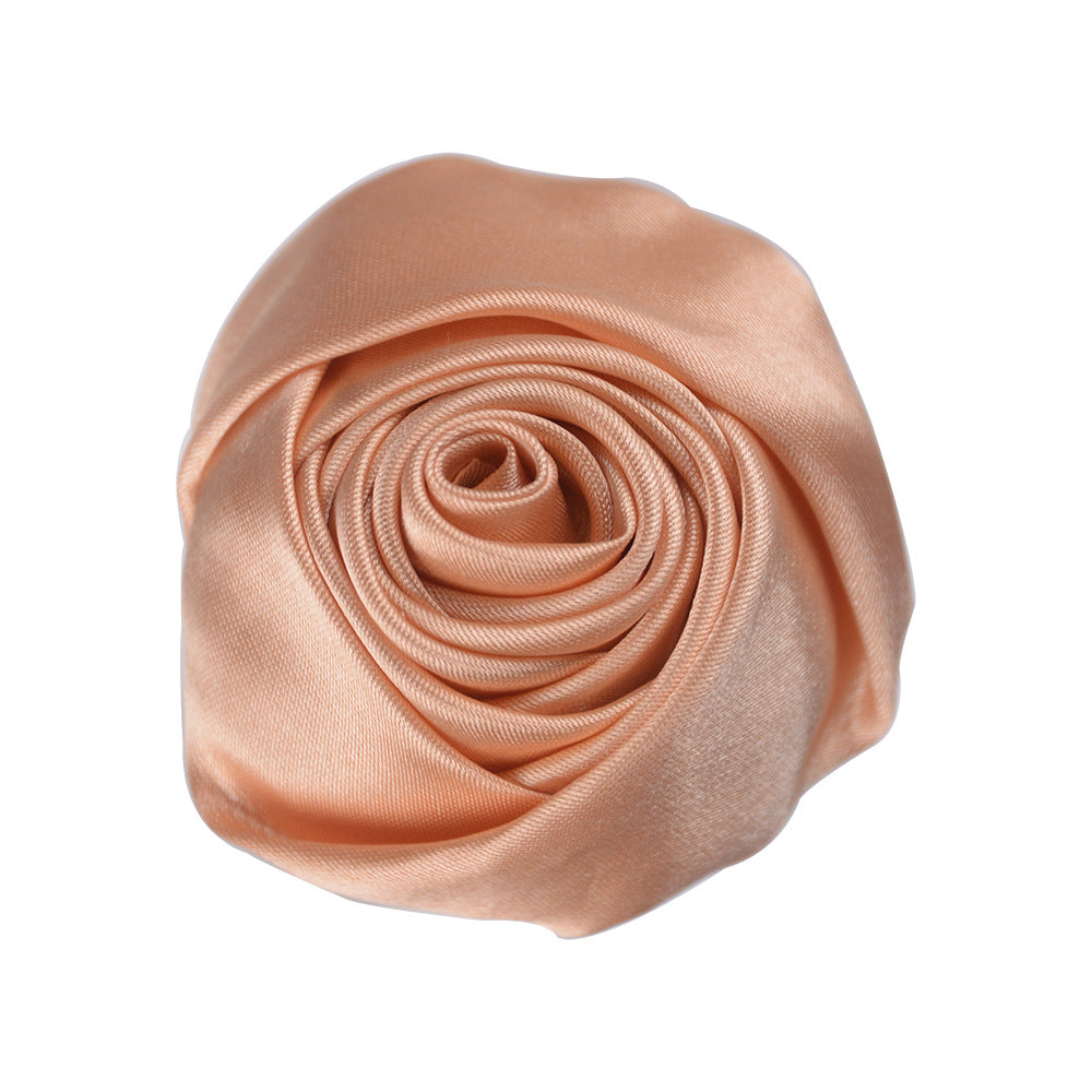 A 5.5cm satin silk cloth rose bud DIY hand bouquet corsage jewelry display case decorative jewelry flower head - Mixbatch