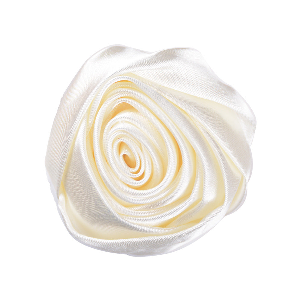 A 5.5cm satin silk cloth rose bud DIY hand bouquet corsage jewelry display case decorative jewelry flower head - Mixbatch