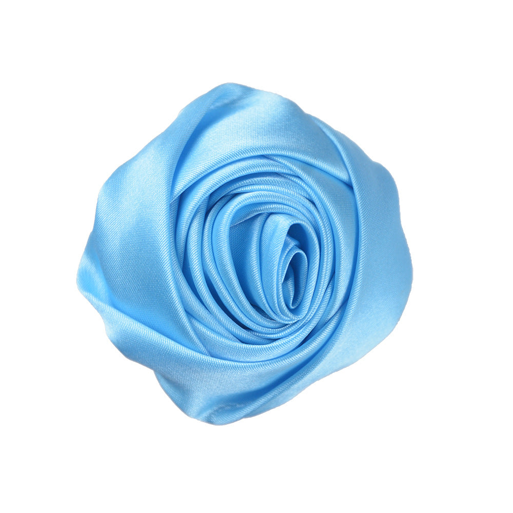 A 5.5cm satin silk cloth rose bud DIY hand bouquet corsage jewelry display case decorative jewelry flower head - Mixbatch