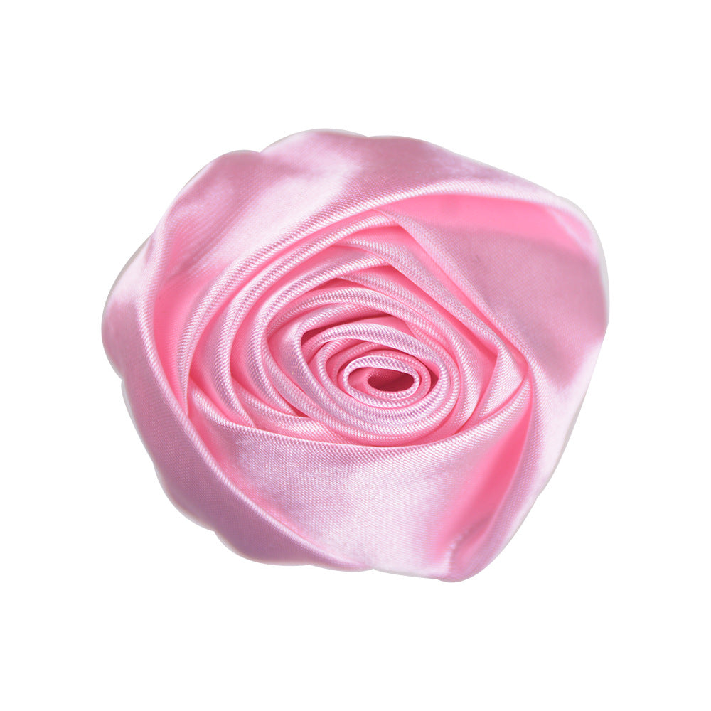 A 5.5cm satin silk cloth rose bud DIY hand bouquet corsage jewelry display case decorative jewelry flower head - Mixbatch