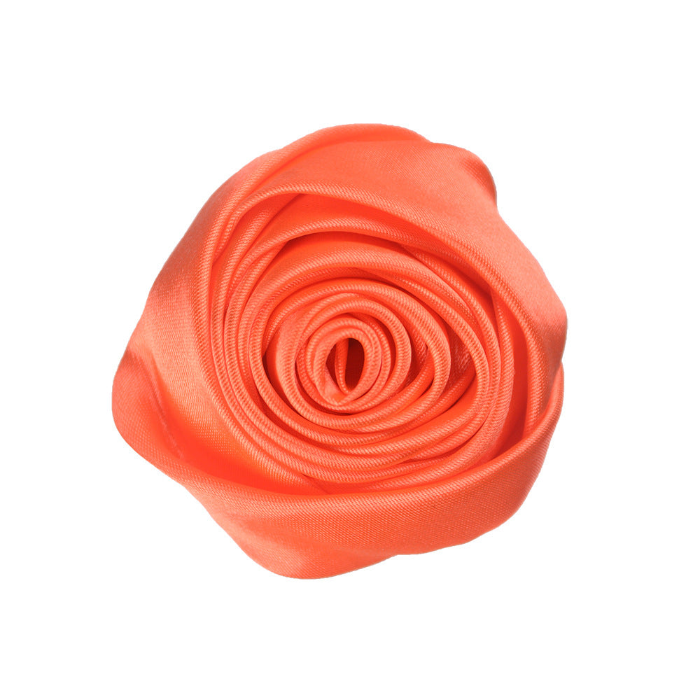 A 5.5cm satin silk cloth rose bud DIY hand bouquet corsage jewelry display case decorative jewelry flower head - Mixbatch