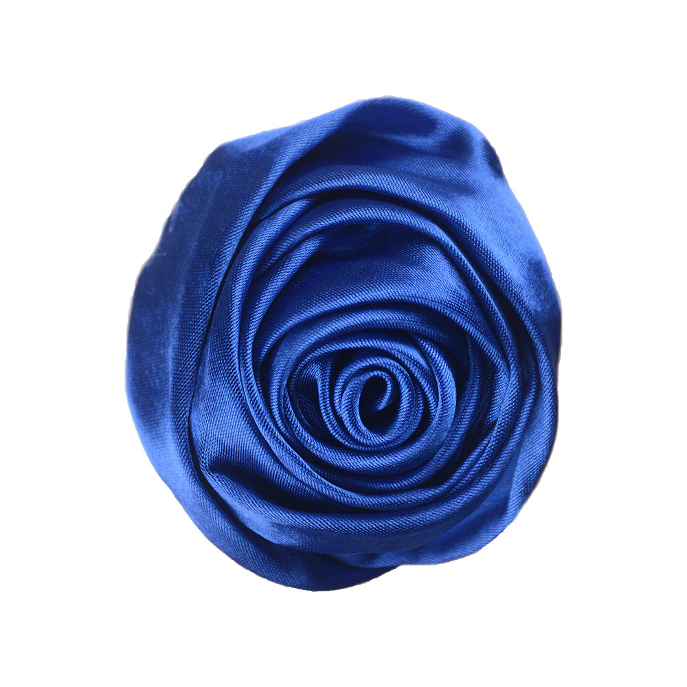 A 5.5cm satin silk cloth rose bud DIY hand bouquet corsage jewelry display case decorative jewelry flower head - Mixbatch