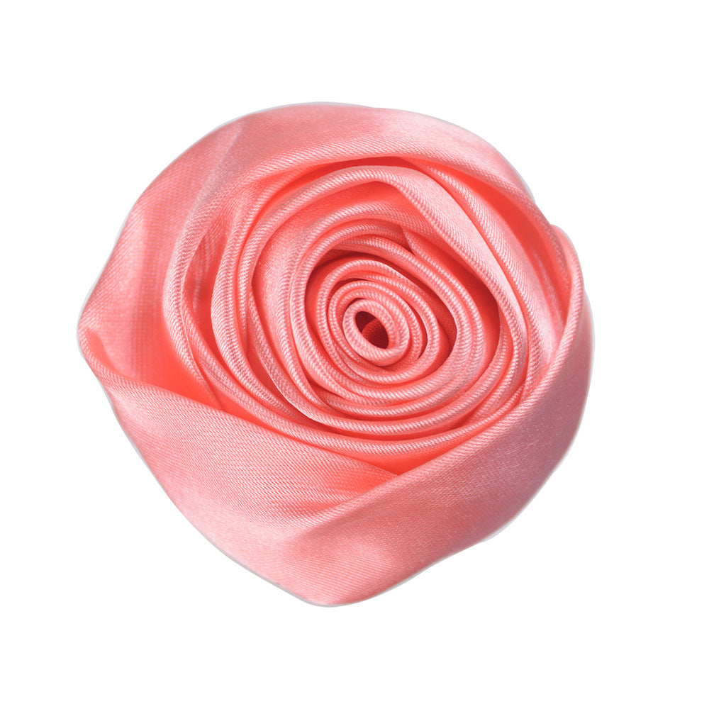 A 5.5cm satin silk cloth rose bud DIY hand bouquet corsage jewelry display case decorative jewelry flower head - Mixbatch