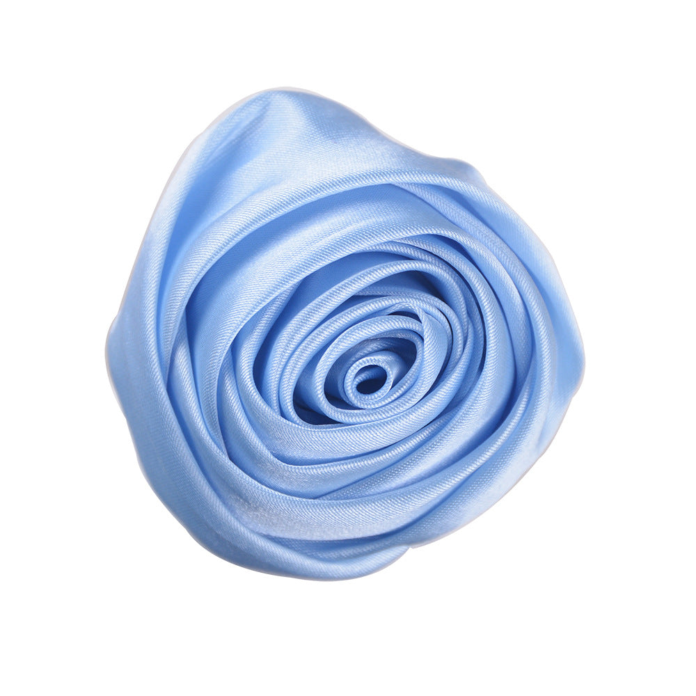 A 5.5cm satin silk cloth rose bud DIY hand bouquet corsage jewelry display case decorative jewelry flower head - Mixbatch