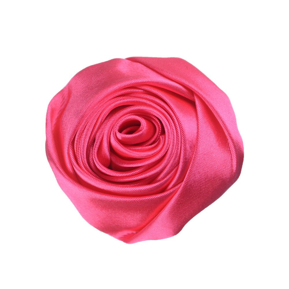A 5.5cm satin silk cloth rose bud DIY hand bouquet corsage jewelry display case decorative jewelry flower head - Mixbatch