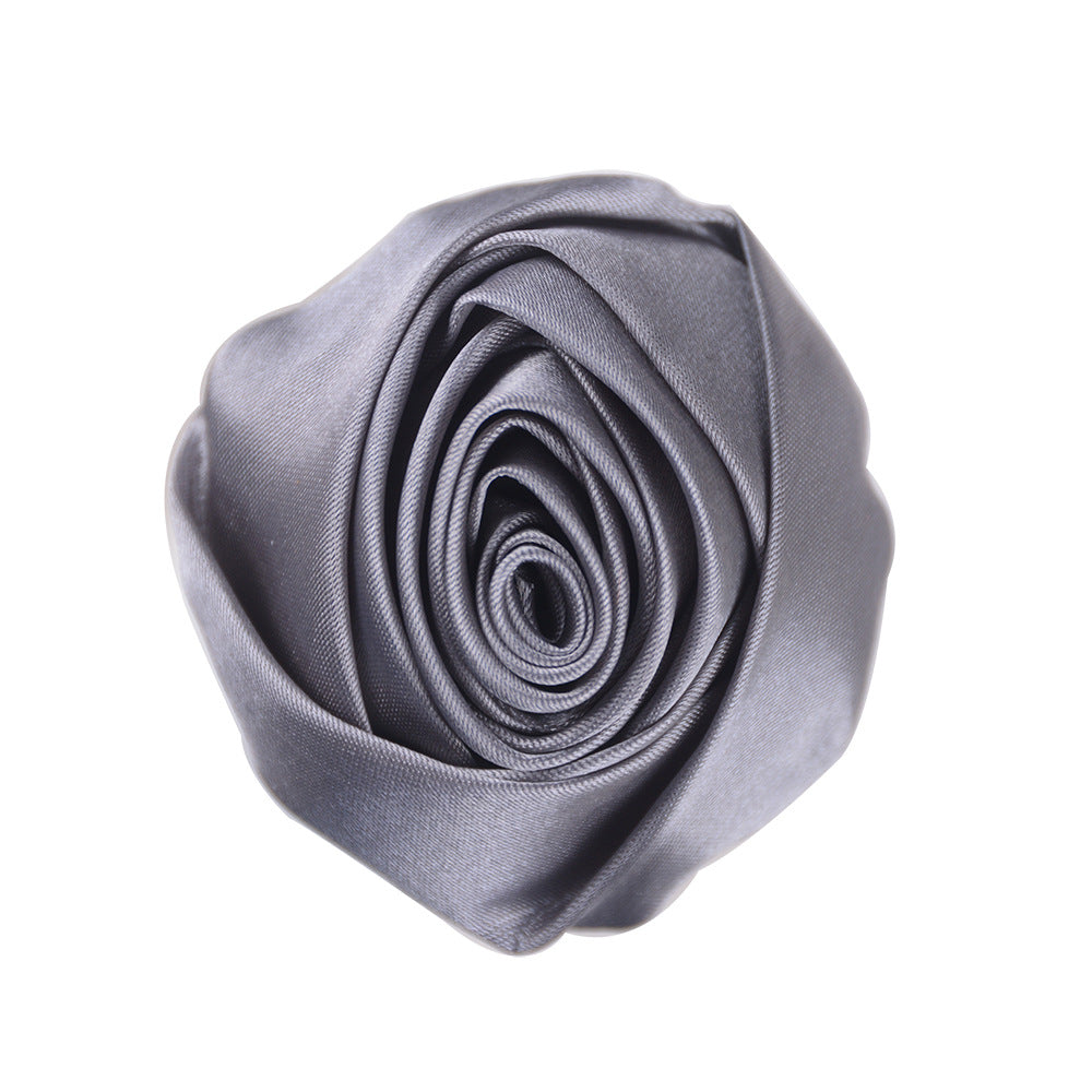 A 5.5cm satin silk cloth rose bud DIY hand bouquet corsage jewelry display case decorative jewelry flower head - Mixbatch