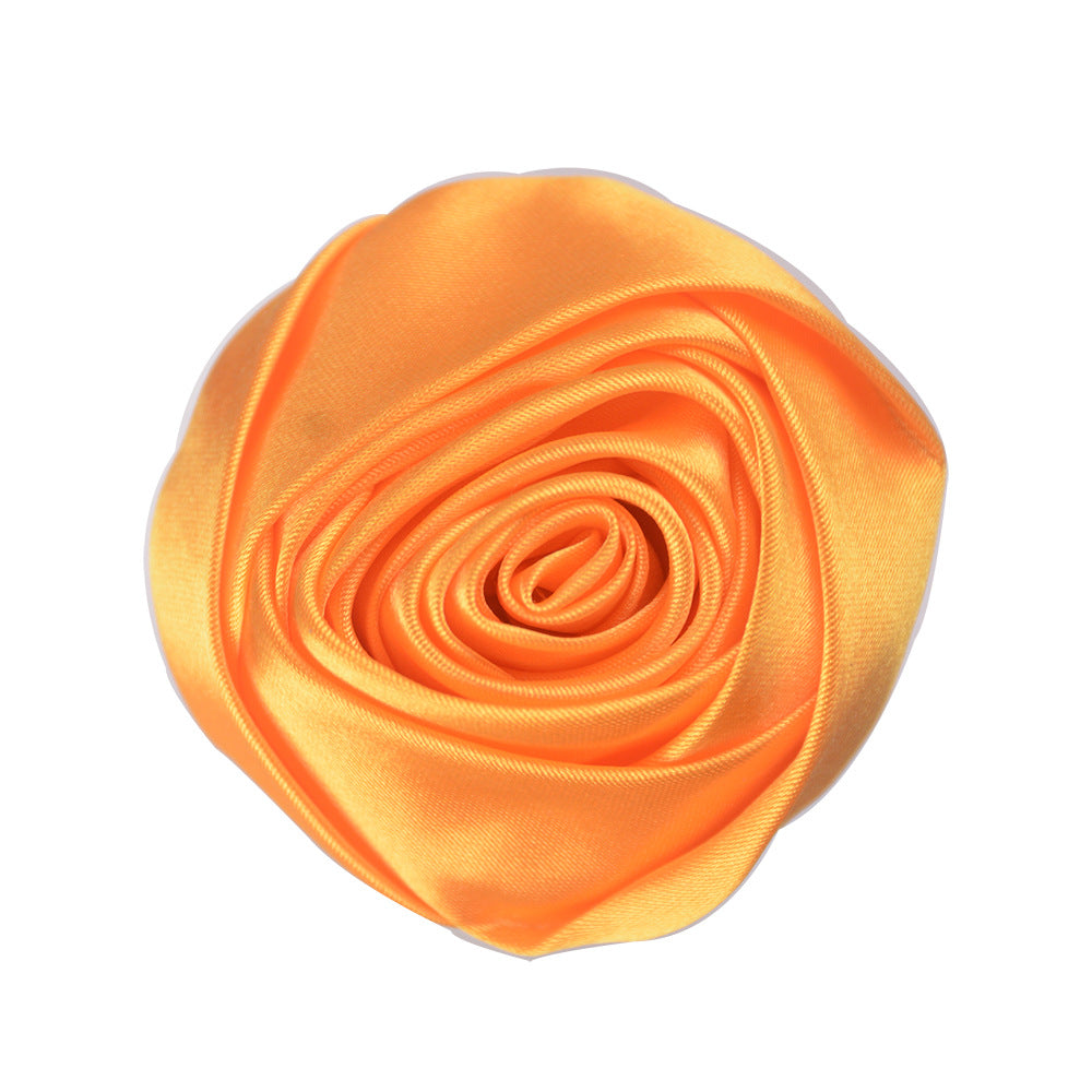 A 5.5cm satin silk cloth rose bud DIY hand bouquet corsage jewelry display case decorative jewelry flower head - Mixbatch