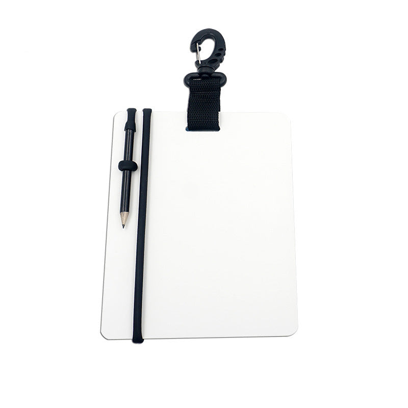 A diving writing board waterproof record board