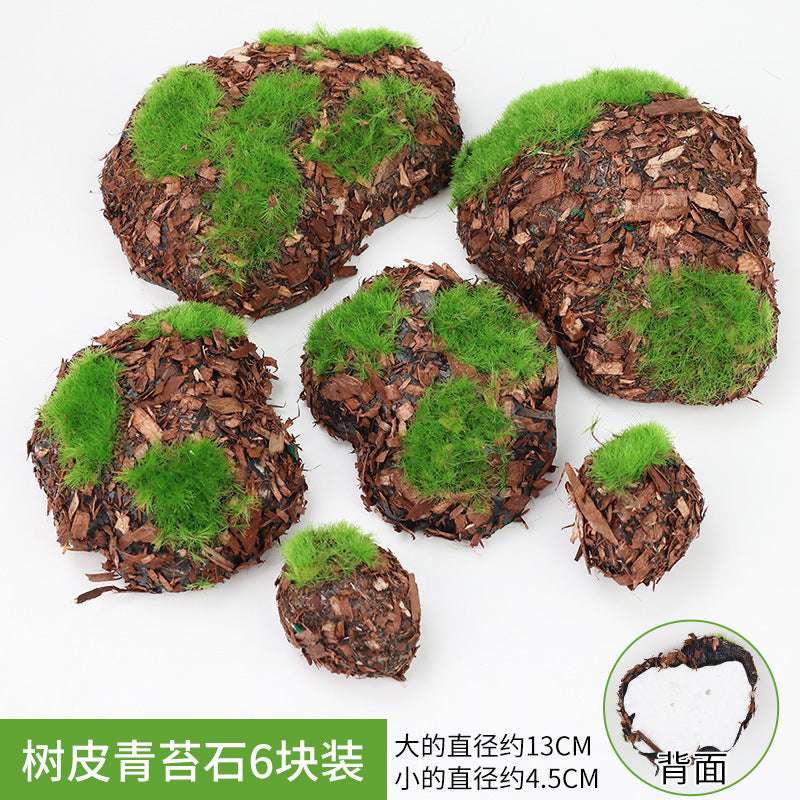 A simulated plant wall accessories with grass decoration background wall simulated moss stone moss moss hair planting stone