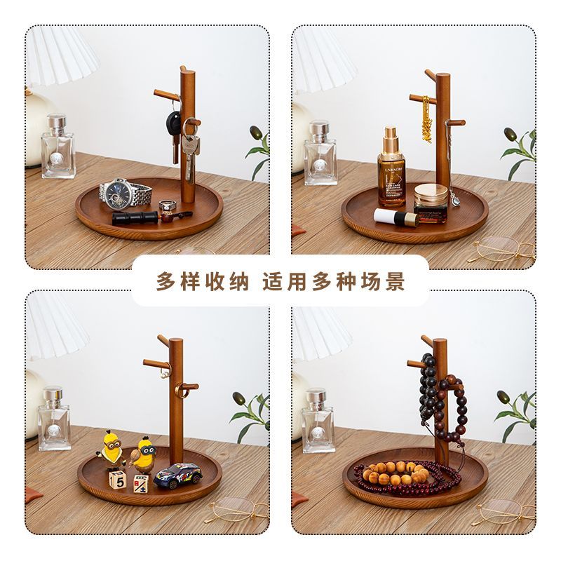 P Solid wood key hanger table storage rack