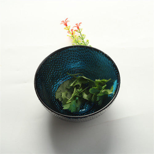 A Creative Plated Salad Bowl Sky Blue Snack Plate Stained Glass Dipping Plate Seasoning Plate