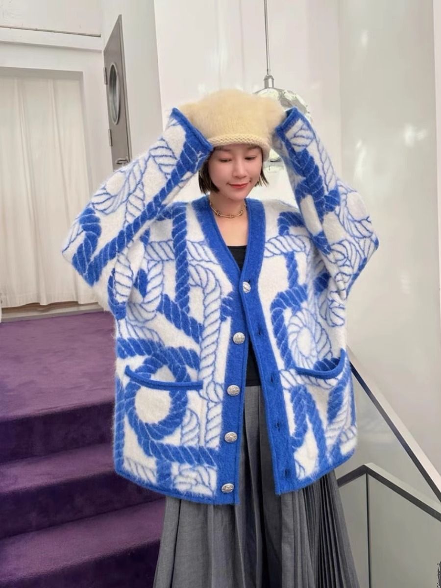 P Knitted sweater jacket