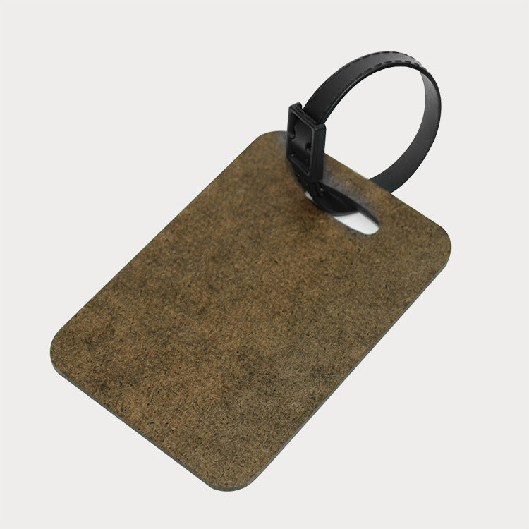 A luggage accessories heat transfer personalized wooden luggage tag safety tag suitcase consignment card wholesale printing logo - Mixbatch