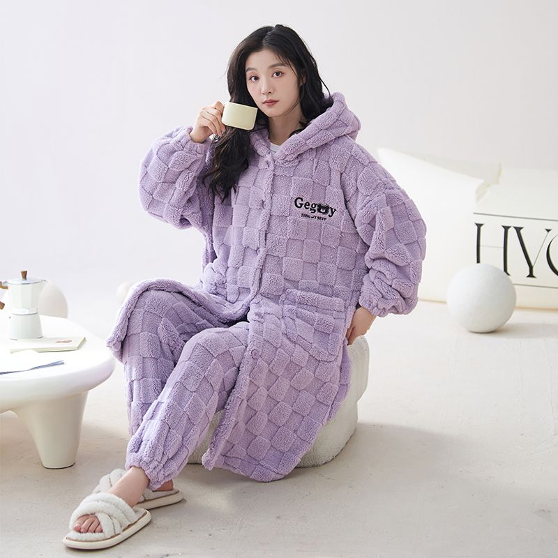 P winter plush pajama set