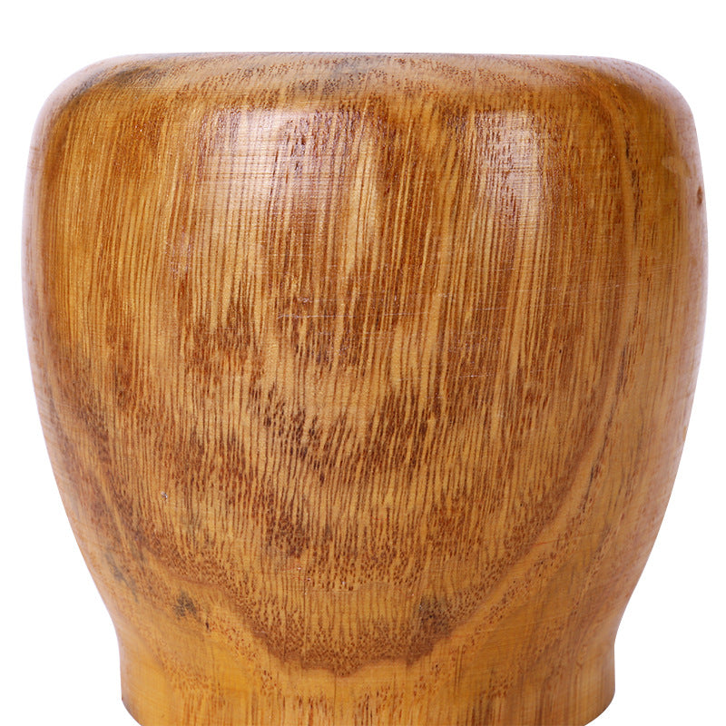 A Solid wood garlic tamper, medicine jar, wooden cup garlic puree