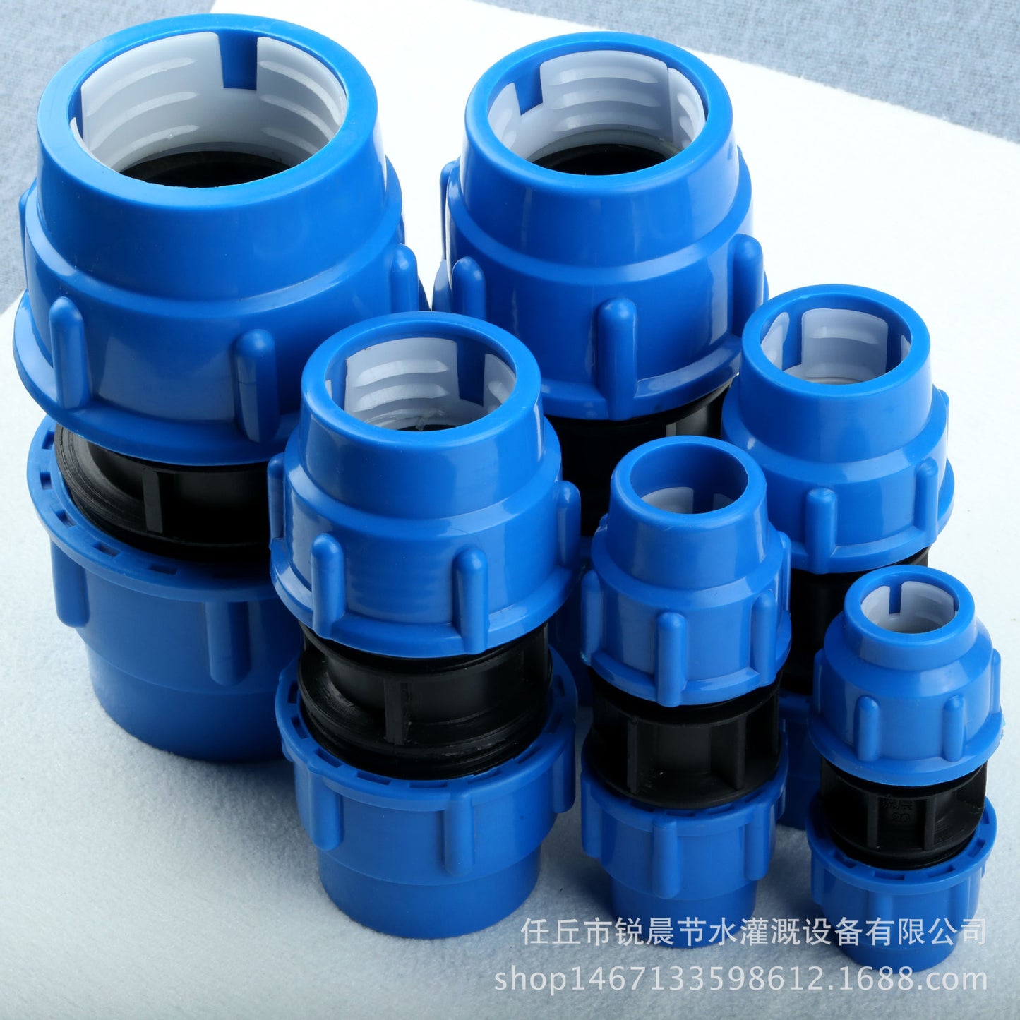 A black PE fast direct tap water plastic water pipe fast direct head plastic direct connector quick connection