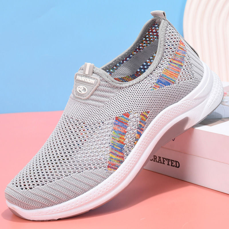 P Summer old Beijing cloth shoes for women, hollow shoes for middle-aged and elderly people, comfortable and breathable shoes for mothers, versatile casual mesh shoes - Mixbatch