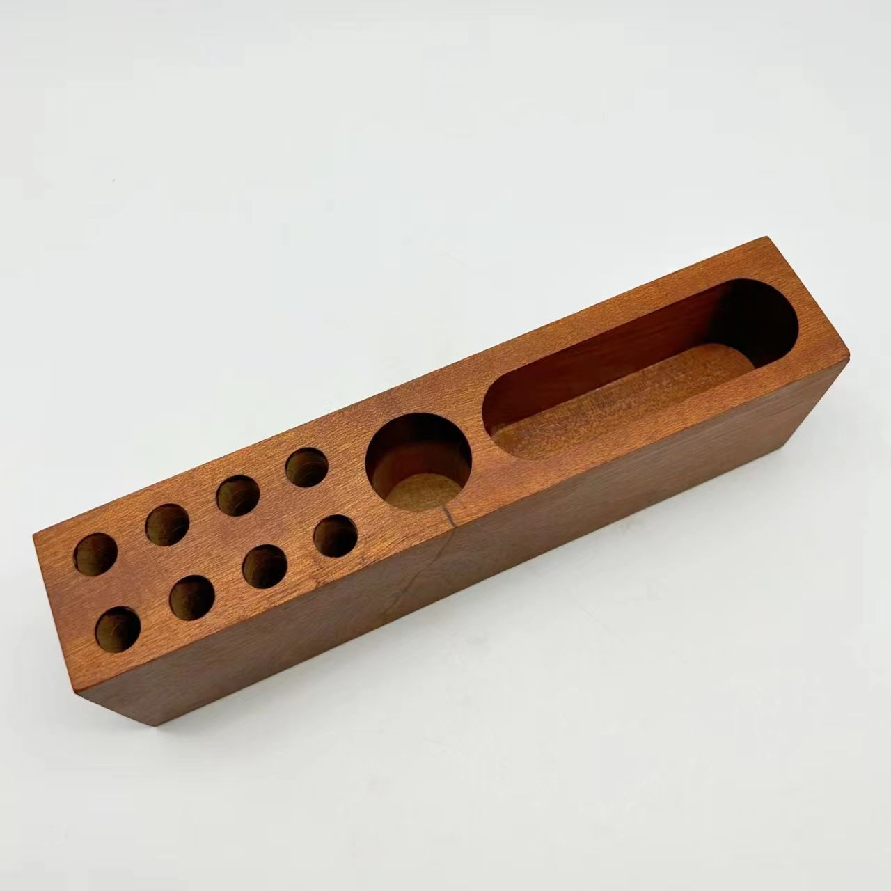 P Solid wood multi-functional pen holder