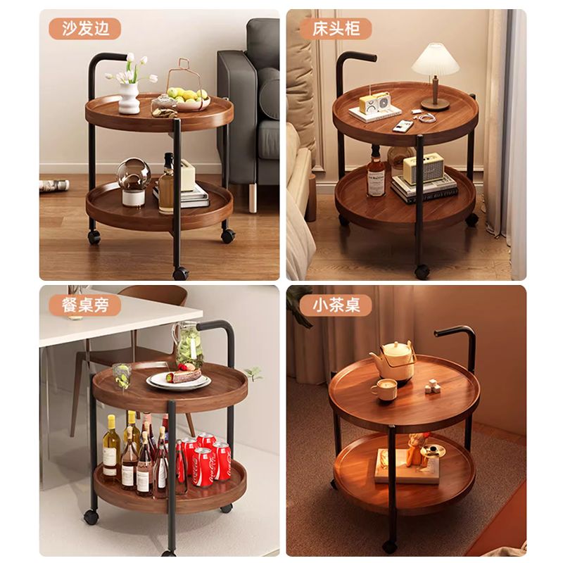 P with wheel coffee table small table retro trolley artificial board