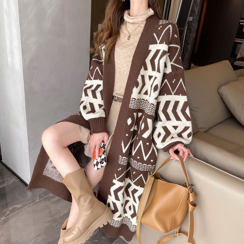 P sweater long jacket