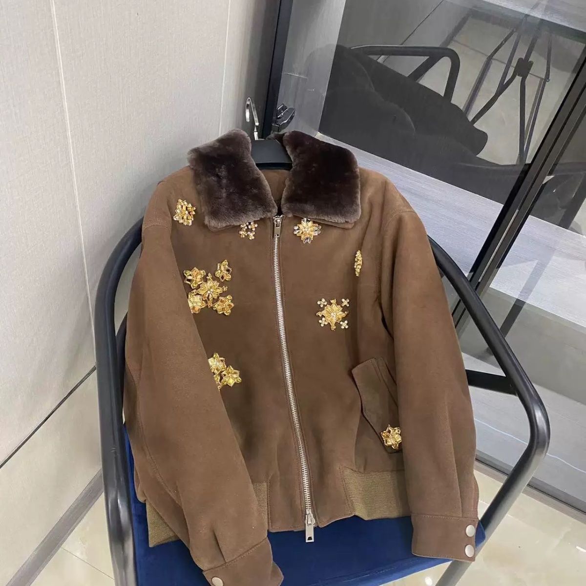 P leather jacket