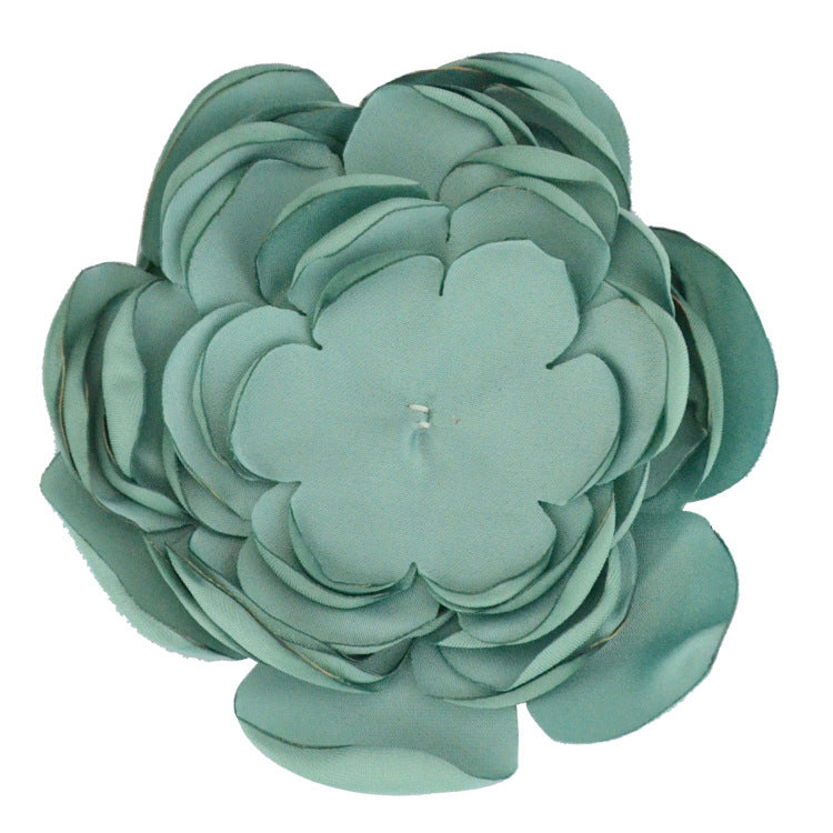A handmade matte satin hand sewn 9 layers baked edge flower DIY hair accessories burned edge head flower accessories - Mixbatch