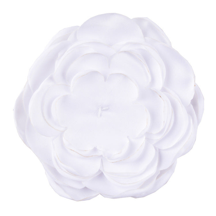 A handmade matte satin hand sewn 9 layers baked edge flower DIY hair accessories burned edge head flower accessories - Mixbatch