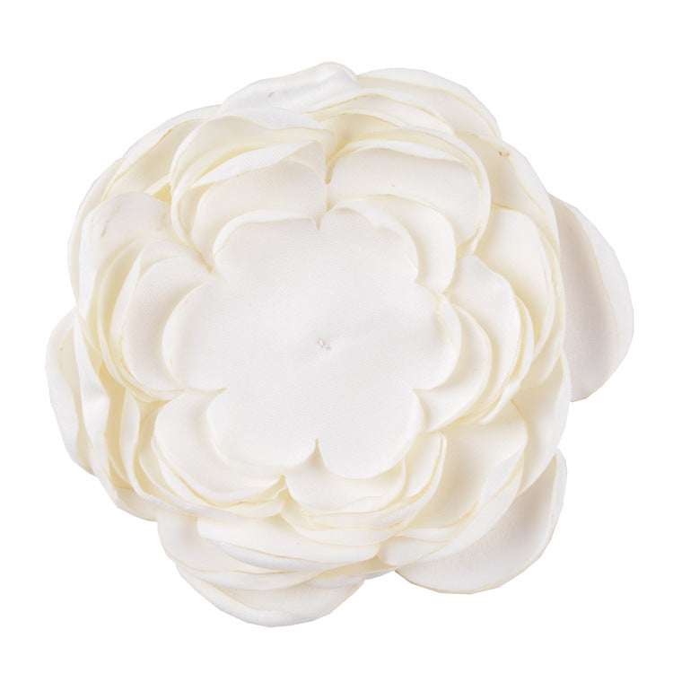 A handmade matte satin hand sewn 9 layers baked edge flower DIY hair accessories burned edge head flower accessories - Mixbatch