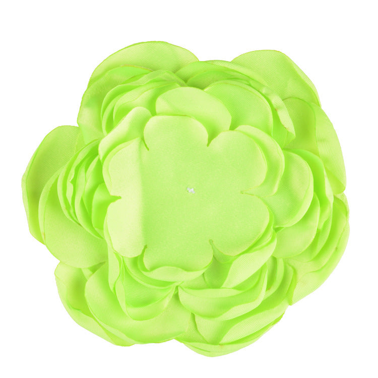 A handmade matte satin hand sewn 9 layers baked edge flower DIY hair accessories burned edge head flower accessories - Mixbatch