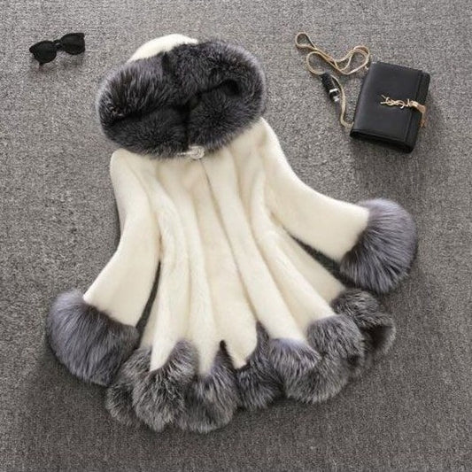 A faux fur coat