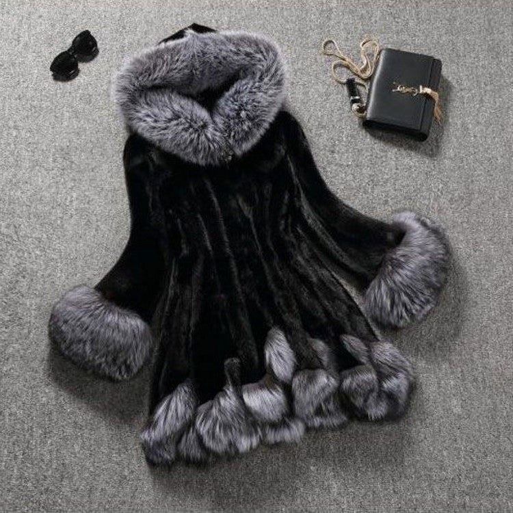 A faux fur coat