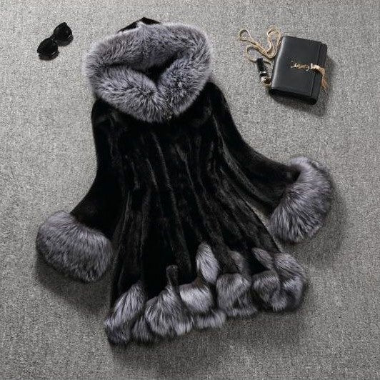 A faux fur coat