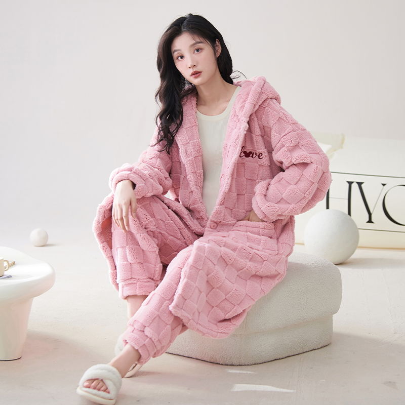 P winter plush pajama set