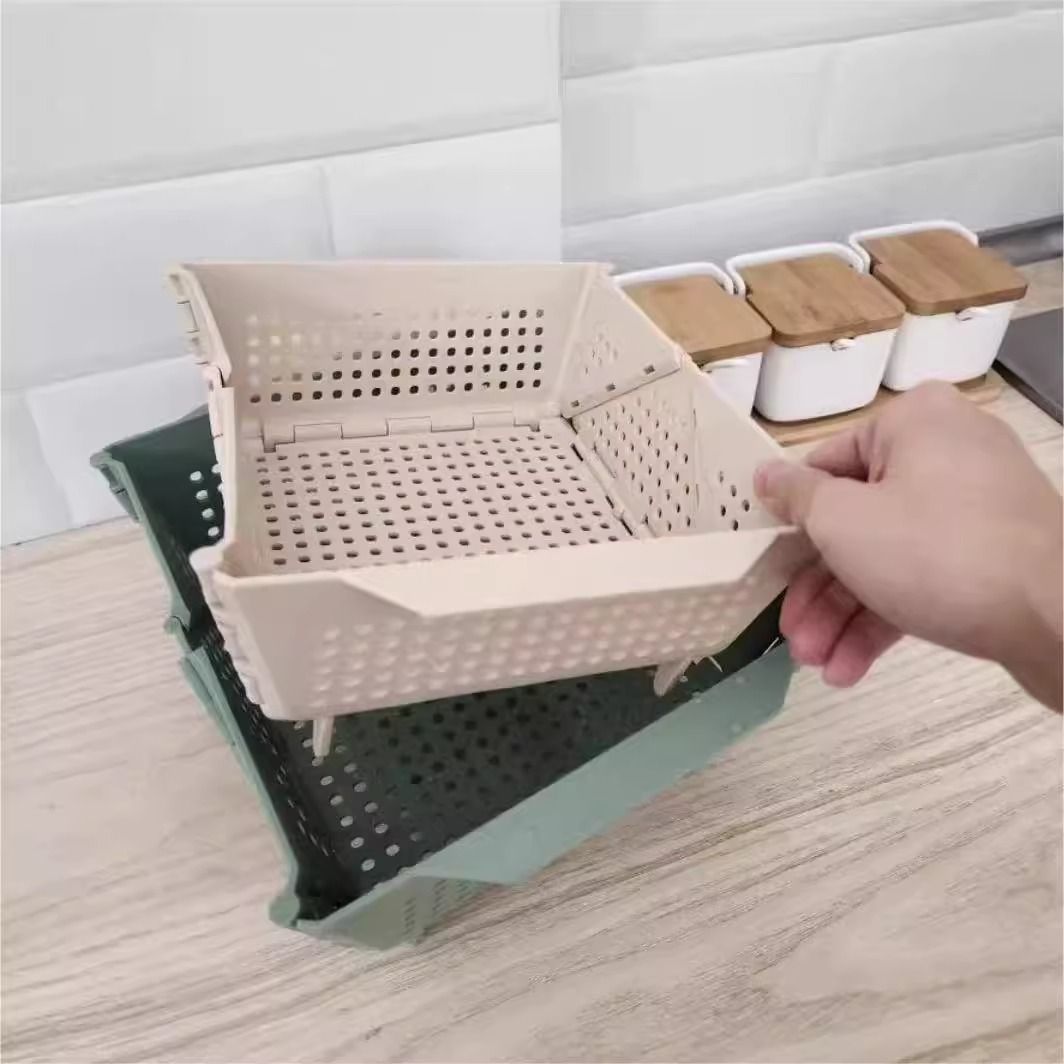 P collapsible drain basket