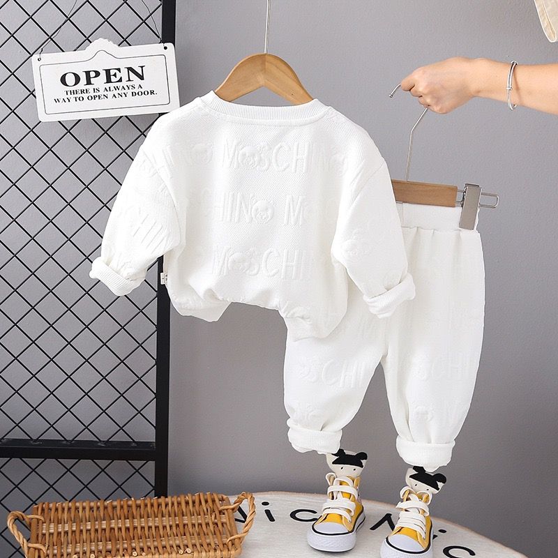 P baby spring and autumn split two-piece set of pure cotton