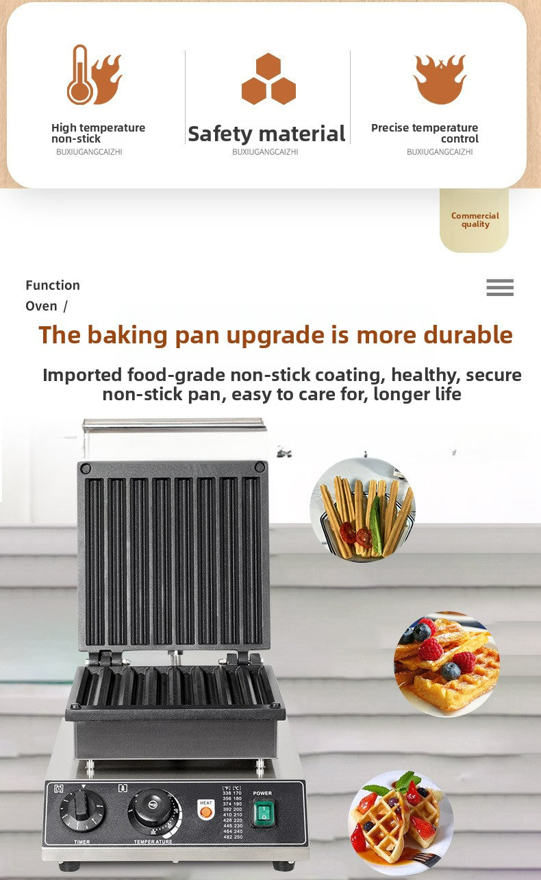 A Eight-grid churros waffle machine, Latin fruit crispy machine, churros scones equipment, electric gina machine