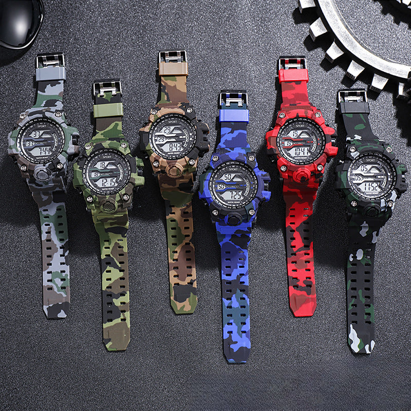A big mud king with the same life waterproof electronic watch men's students teen trend wolf warrior outdoor sports watch