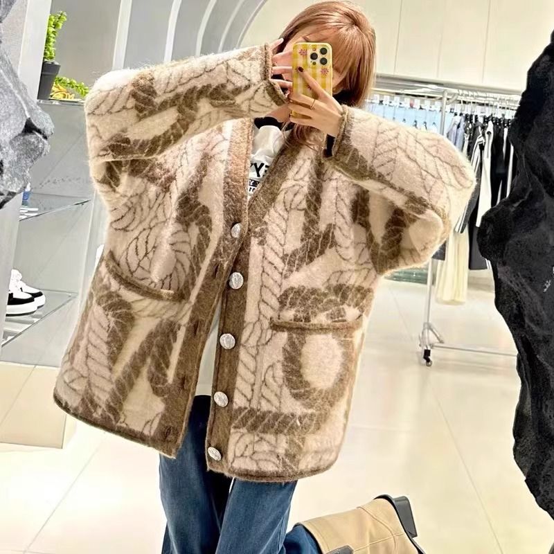 P Knitted sweater jacket