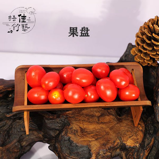 P Handmade bamboo fruit plate