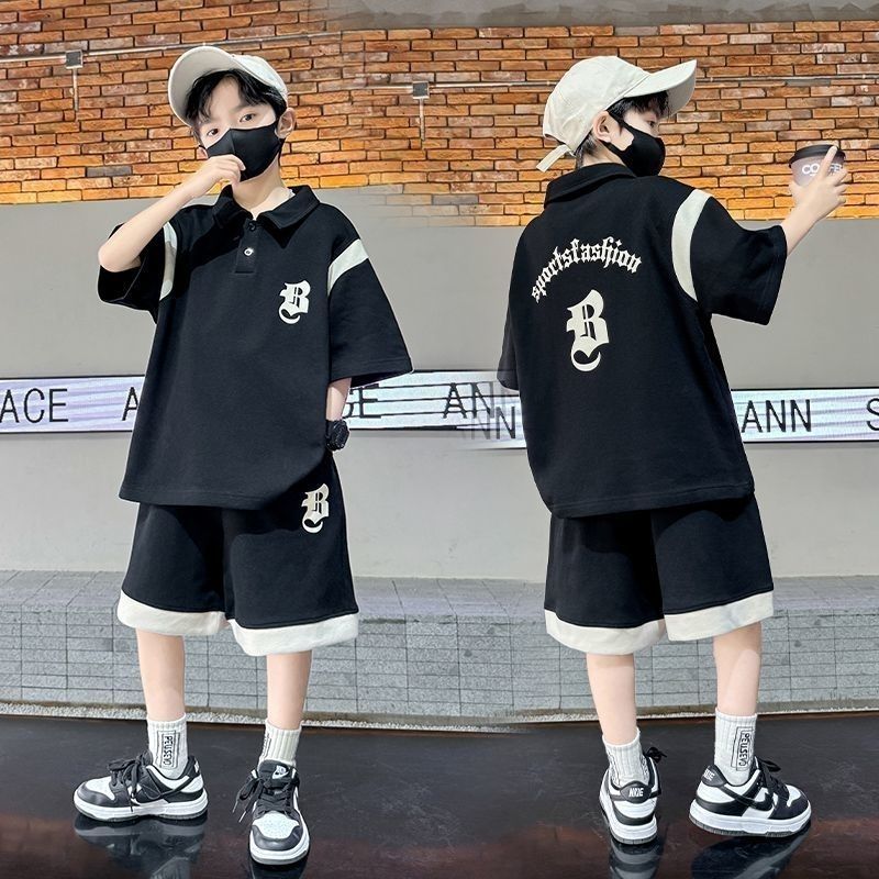 P Boys Summer POLO Shirt Short Sleeve Set
