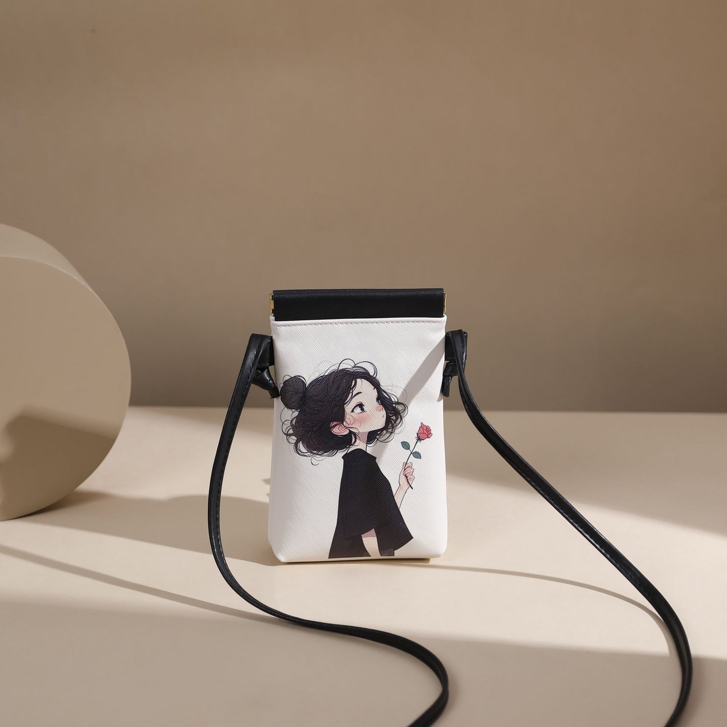 P new automatic closing foreign gas mobile phone bag cartoon durable messenger bag anti-theft can be placed multiple self-priming ports can be adjusted