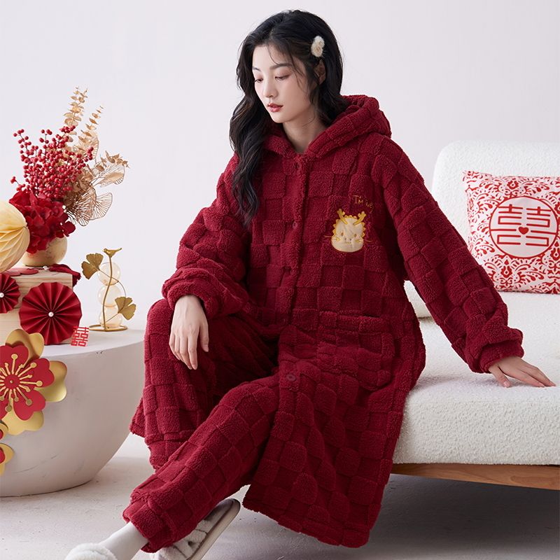 P winter plush pajama set
