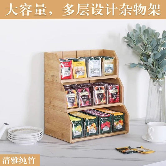 P Wooden tea bag storage box Finishing box