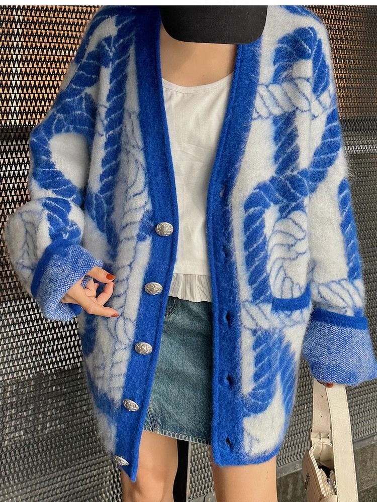 P Knitted sweater jacket